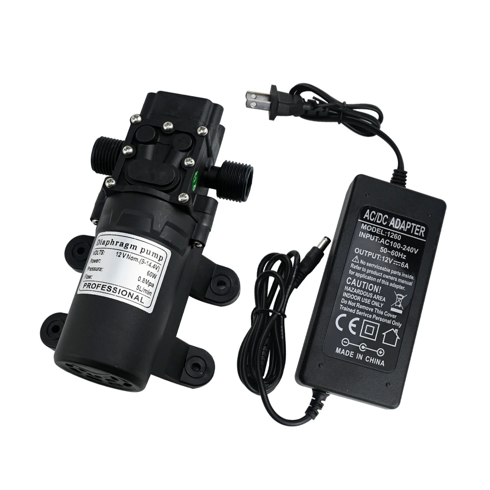 12V Micro Electric Diaphragm Pump for Outdoor Garden Patio Plant Watering Irrigation Misting Cooling System