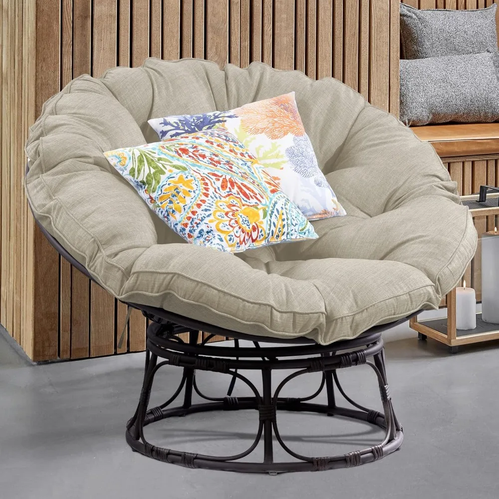 Chair with Cushion and Frame Overstuffed Thickened  Lounge Chair with Cushion and Frame, Lazy Chair, Circle Chair