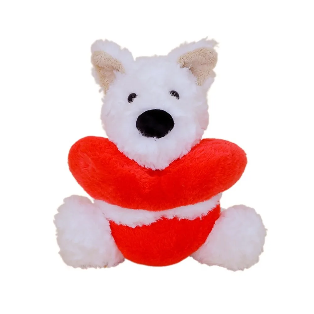 

PP Cotton Hold Heart Rabbit Plush Doll Interactive Fluffy Heart Beart Stuffed Animal Doll Comfortable Handmade