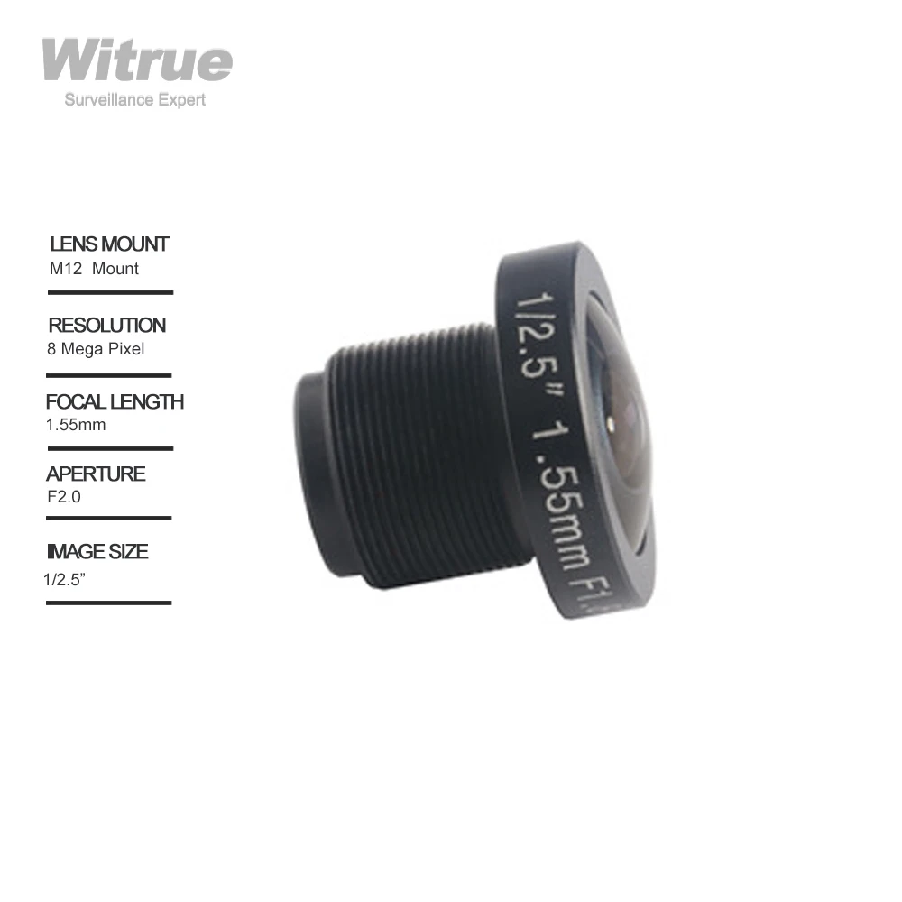 Witrue Fisheye CCTV Lens HD 8MP 1.55mm 1/2.5