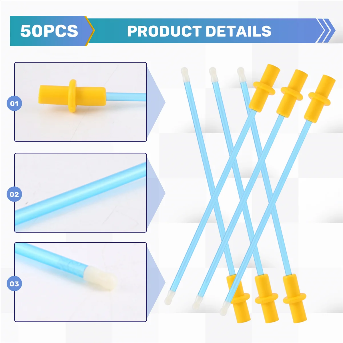 B59A50 Pieces Disposable Artificial Insemination Rods Disposable Breeding Rod Tube Flexible Breeding Catheter Tube for Dog