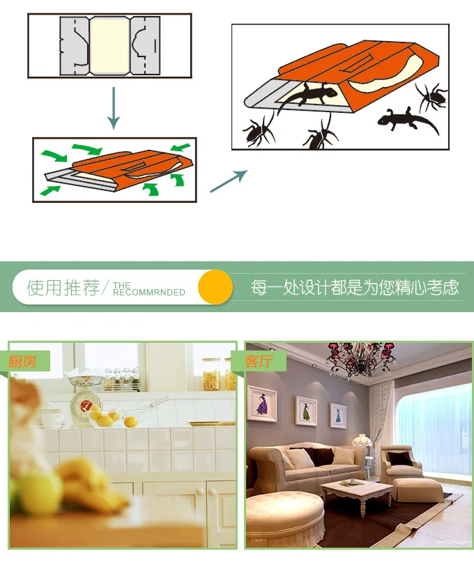 2023 Safe, efficient, worry-free, sticky cockroaches, gecko house, non-toxic and environmentally friendly traps, cockroach traps