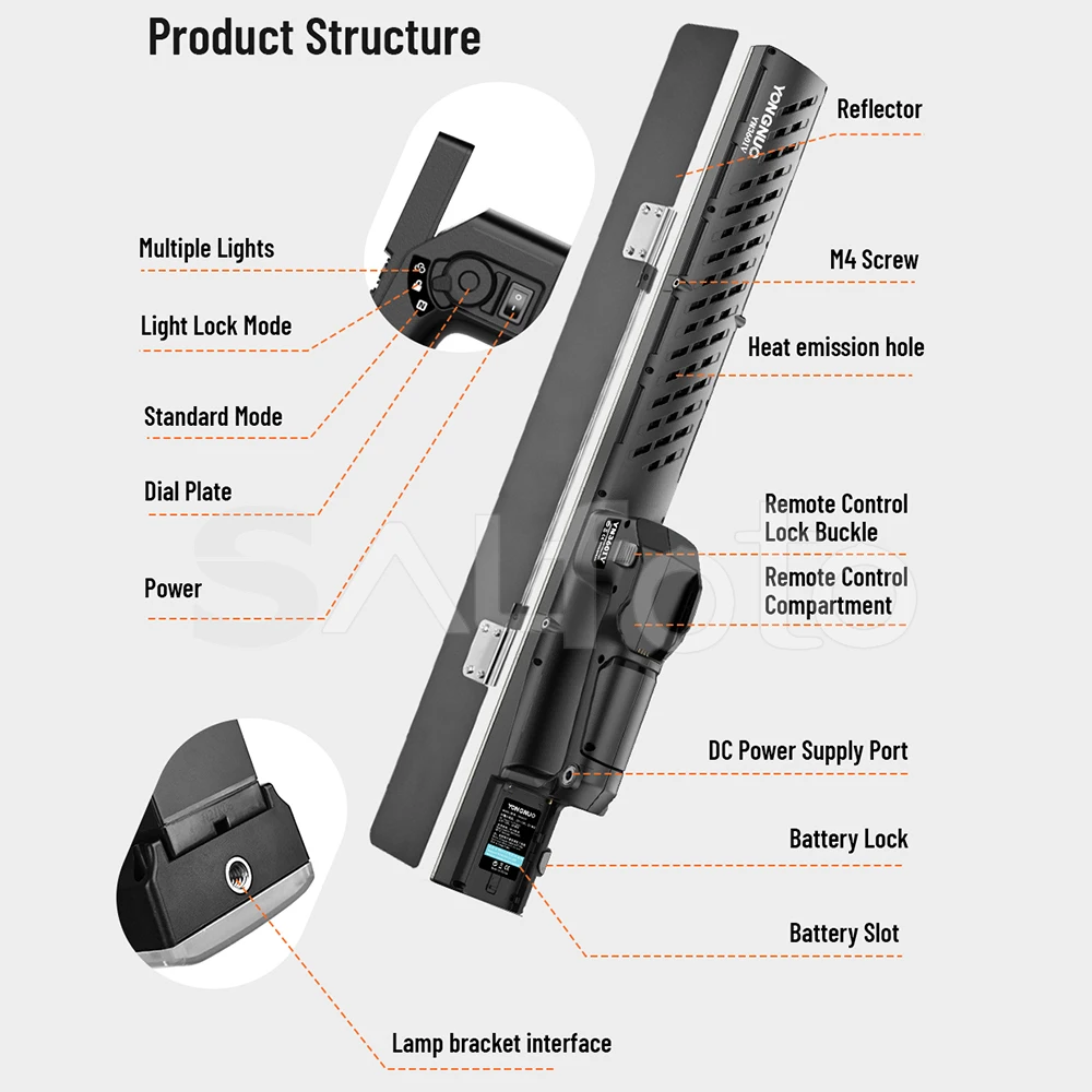 Yongnuo YN360IV 2000K-10000K RGB Full Color Wireless Layout LED Video Light YN360 IV Handheld Ice Stick Photo Fill Shooting