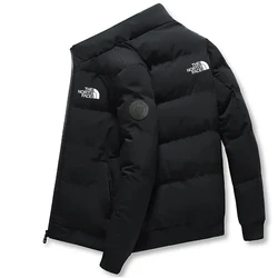 2024 inverno masculino casual jaqueta de pescoço alto elegante jaqueta grossa adequada para esportes ao ar livre chaqueta moto acampamento e pesca