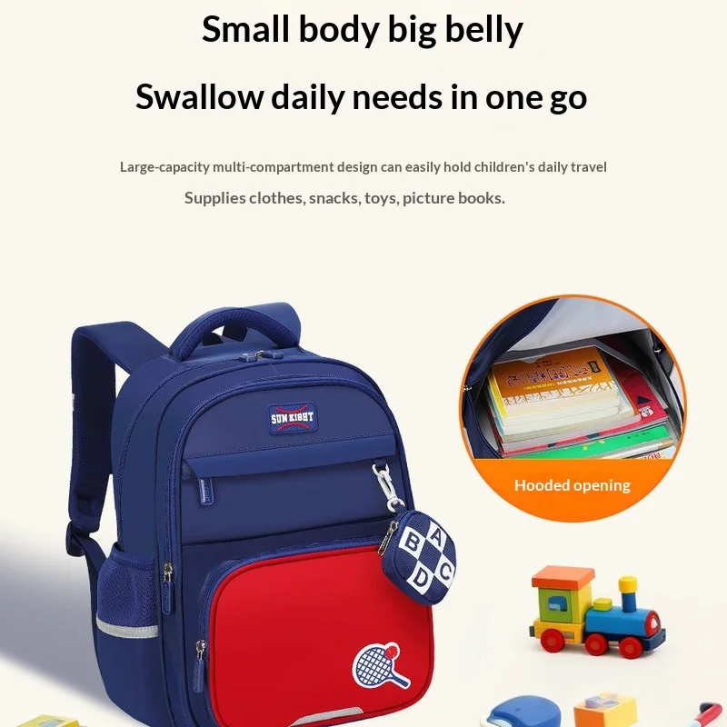 Sun Eight School Backpack For Girl Boy Spine Protection Pressure Reduction Breathable Honeycomb Mesh Large Capacity Daily Travel