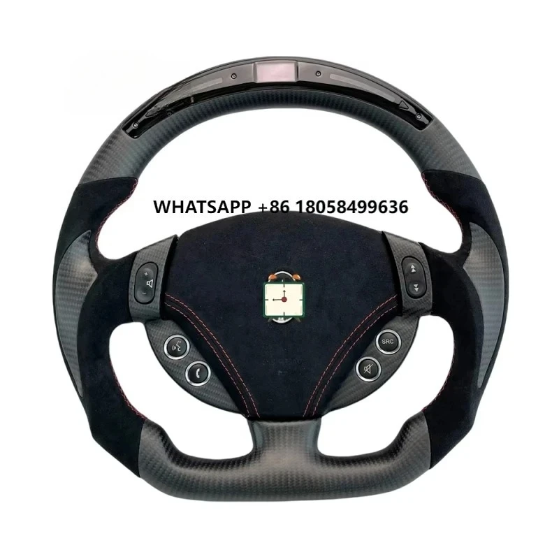 

Ever-Carbon Custom Racing ECR Матовый руль из углеродного волокна для Granturismo с красной строчкой