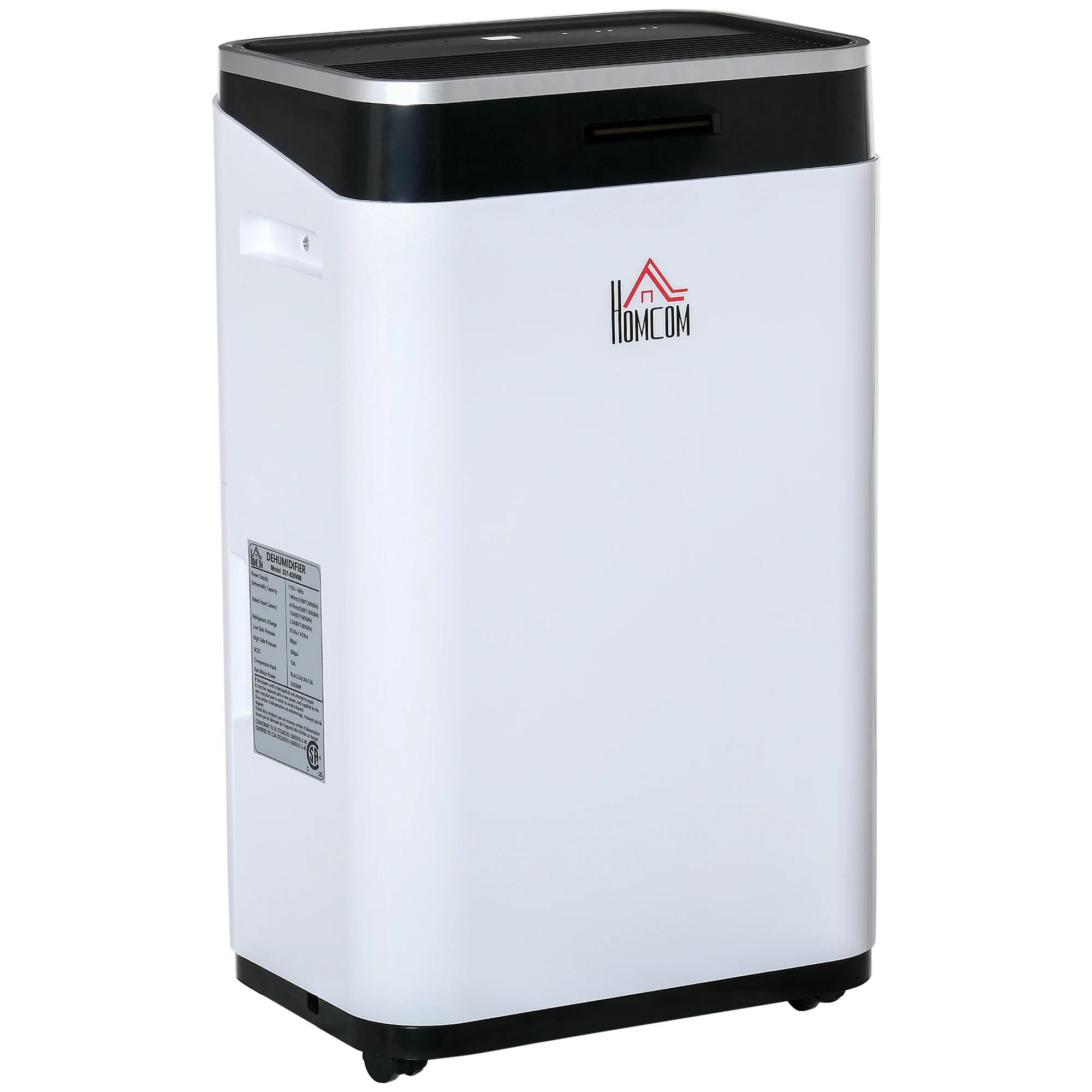 HOMCOM 2520 Sq. Ft Portable Electric Dehumidifier For Home or Basements with 14 Pint Tank 42 pt/Day#US TO US