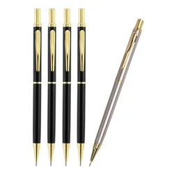 0.5mm Metal Mechanical Pencils Gold Silver Pencils for School Office Writing Supplies Kawaii Stationery