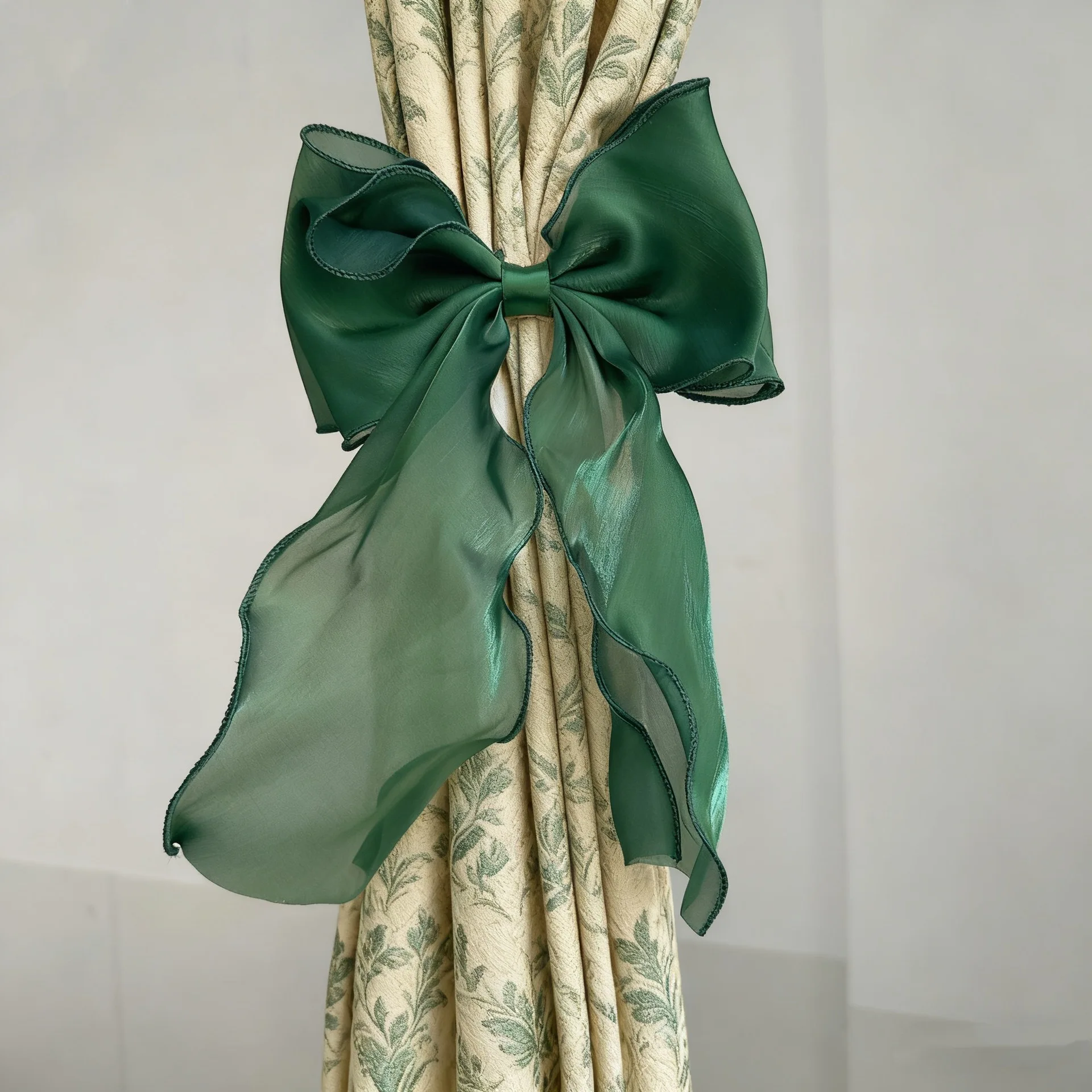 

1 Pc French Silky Bow Curtain Tiebacks Elegant Lace Ribbon for Curtains Decorative Rope Accessories Home Decor in Pink Ideal