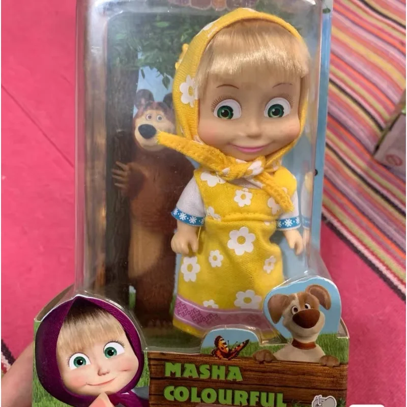 新しいマーシャとクマのアクションフィギュアかわいいかわいい女の子マーシャのクマモデルのおもちゃは話すことができますグッズおもちゃ子供のギフトクリスマス