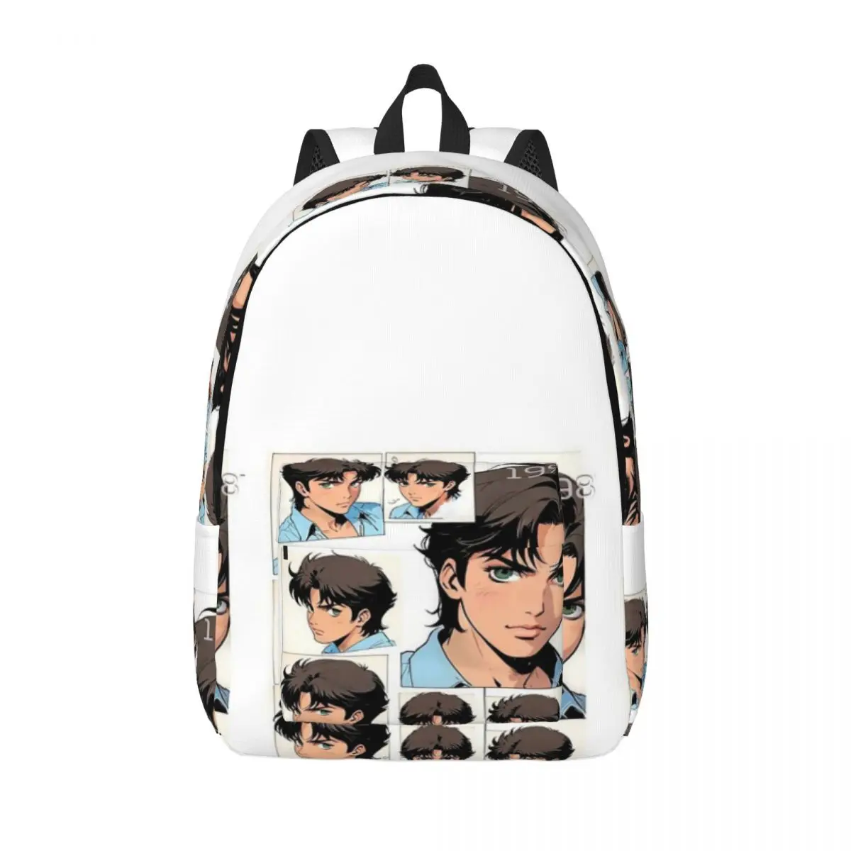 

Cute Boy Anime Retro 80s Simple and Stylish Backpack Canvas Backpack Backpacks