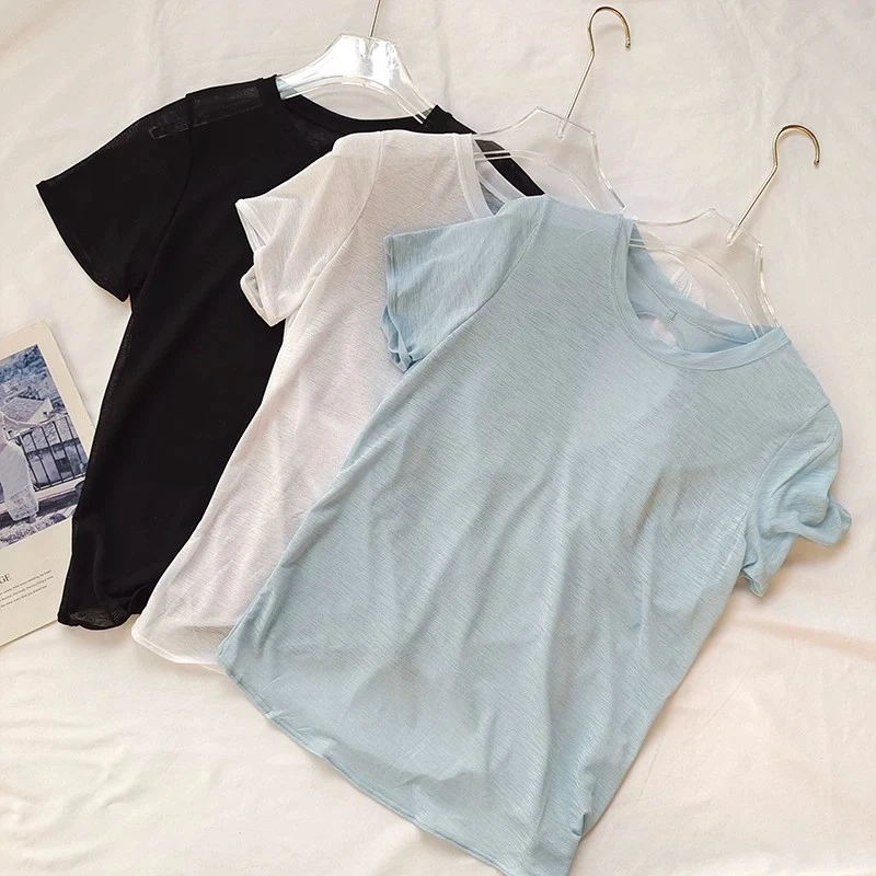Love Can't Help but Do Pink Back Hollow out Casual Loose Back Covering Shirt Women's Sports Slimming Short Sleeve T-Shirt