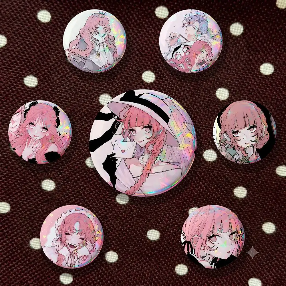 F-Fall In Love You False Angels 58mm Badge Brooches on Backpack Clothes Handmade Round Enamel Pins for Jewelry