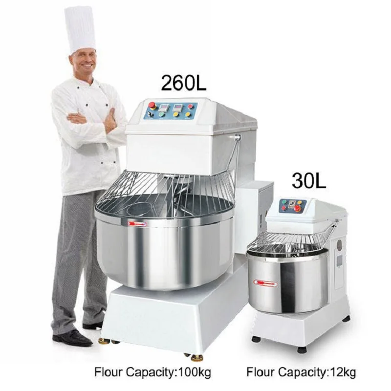 

Baking Equipment Flour Commercial Bread Mixer Spiral Mixer 20 L 100 L 200 L Mixing Pizza Dough