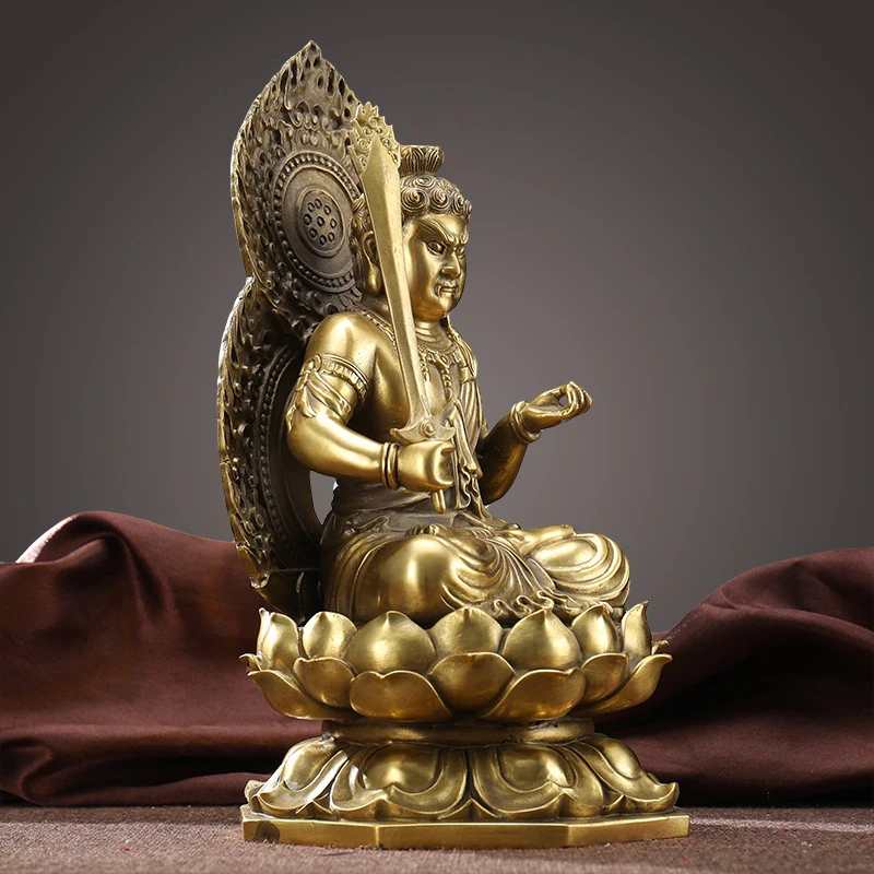 Bronze Statue Of , A Decoration Of Immovable Bodhisattva, Guardian Buddha For Those Born In The Zodi