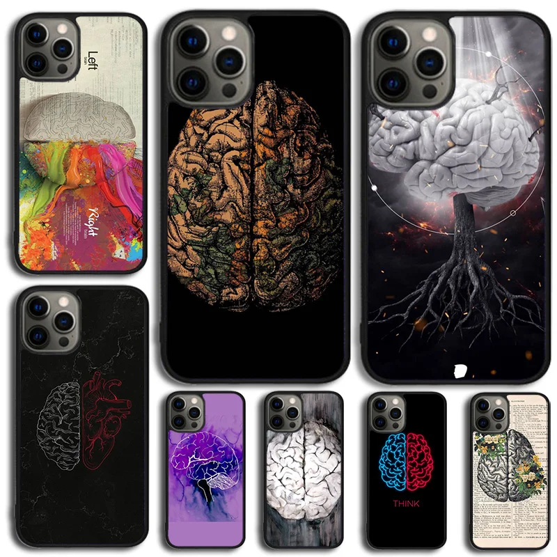 Anatomy Brain Phone Case Cover For iPhone 15 16 14 XR XS 11 12 13 Mini Pro MAX Plus Coque