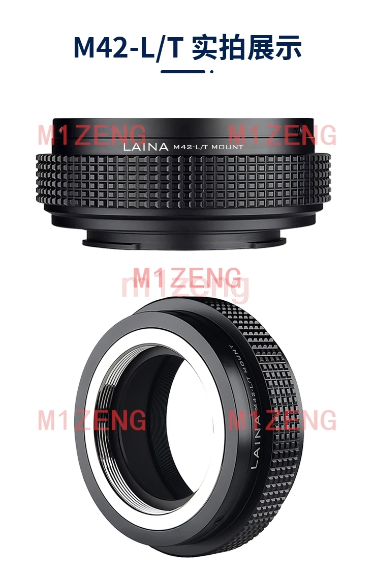 M42-LT Adapter ring for M42 42mm mount lens to Leica T LT TL TL2 SL CL m10-p sigma FP FPL panasonic S1H/R S1II S5II camera