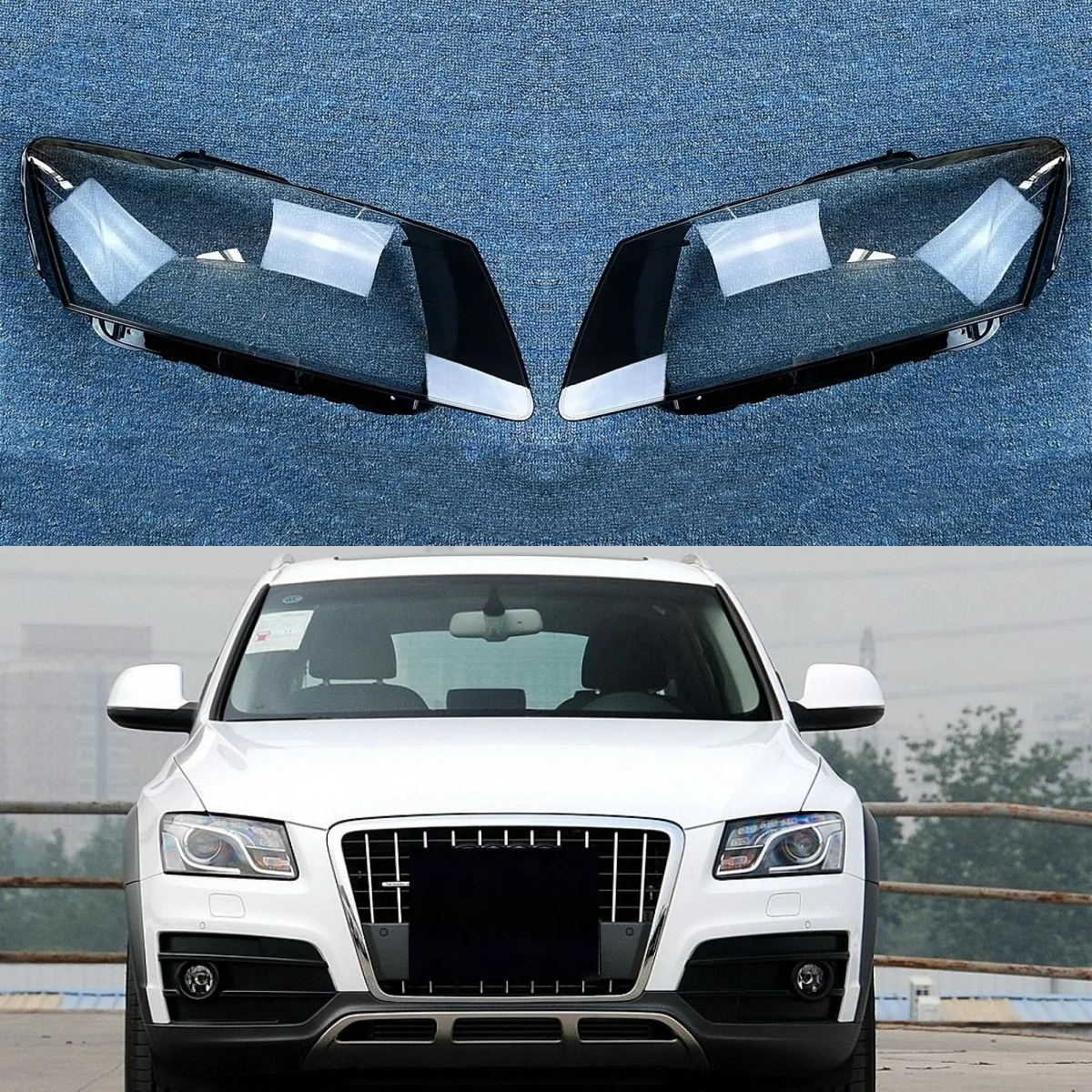 

Для Audi Q5 2010 2011 2012, прозрачная крышка, абажур для фары, линза из плексигласа, замена оригинального абажура