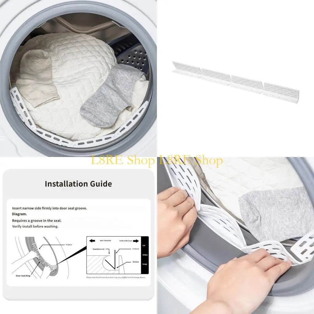L8RE Silicone Front load washer door seal insert for delicate laundry item care