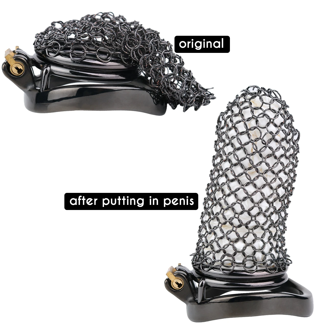 FRRK Black Soft Metal Mesh Chastity Cage игрушки для удовольствия Sex Fun BDSM Toys Erotic Shop Penis Ring