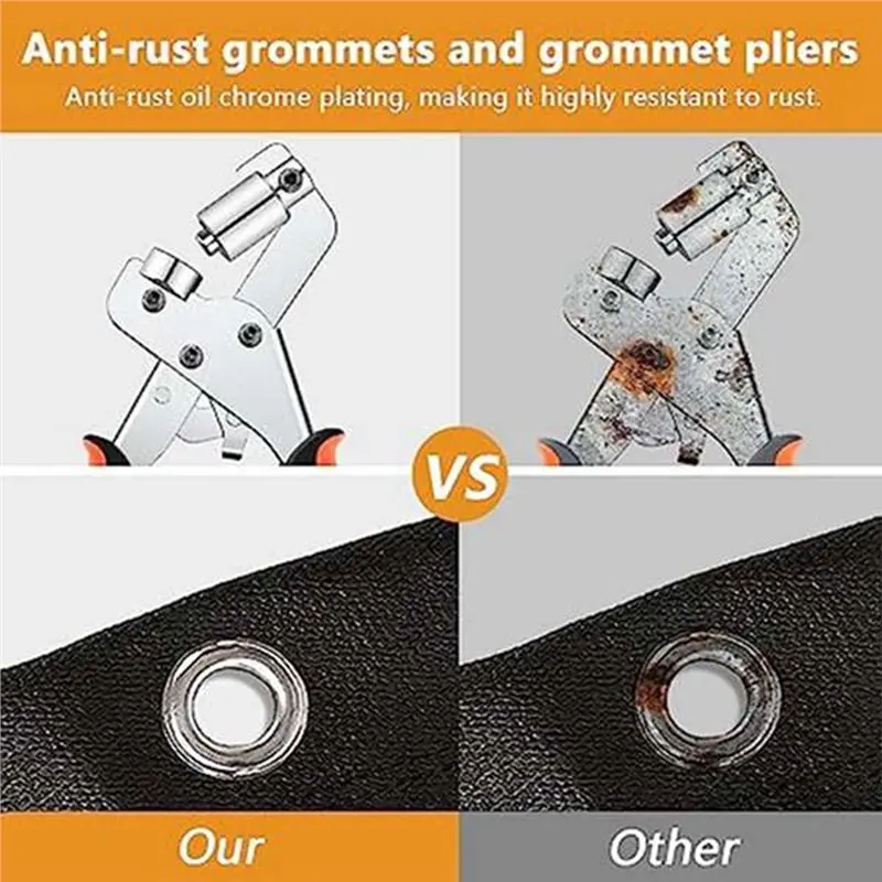 SYW-Grommet Tool Punch Kit Eyeletkit For Fabric Canvas Awnings Handheld Tarp Eyelets Grommet Tool Kit Tarpeyelets
