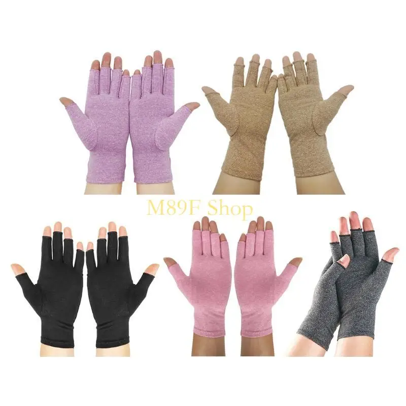 

M89F перчатки от артрита, спортивные компрессионные перчатки, перчатки без пальцев для набора текста для женщин и мужчин