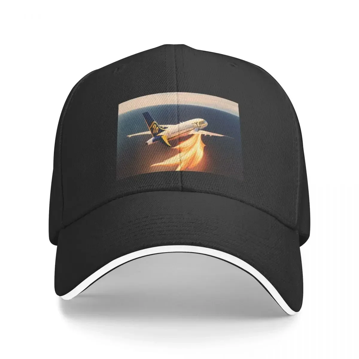 AI RyanAir in Flames Baseball Cap Thermal Visor Custom Cap Dropshipping Boy Women's