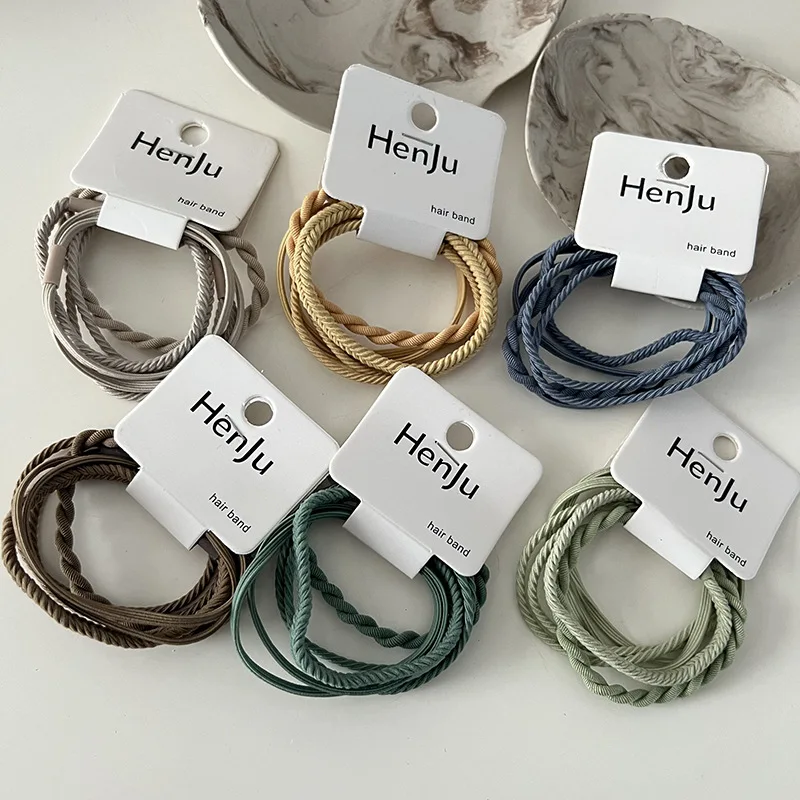 

One Card Basic High Elastic Hair Rope Simple Color Hair Ring Practical Rubber Band All-match Hair Accessories Head Rope