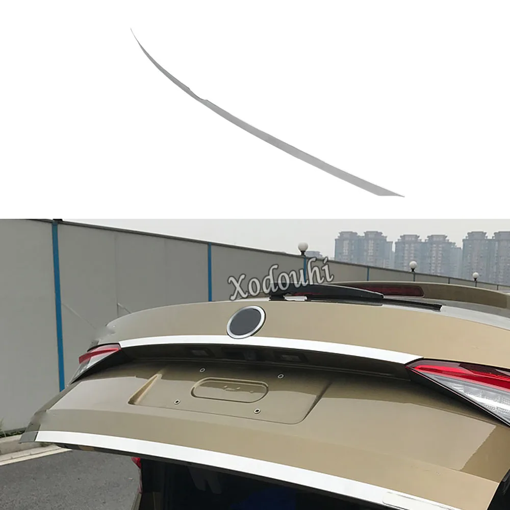 For Skoda Kodiaq 2017 2018 2019 2020 2021 Car Stainless Steel Rear Door License Trunk Tailgate Frame Plate Trim Lamp Bumper 1PCs