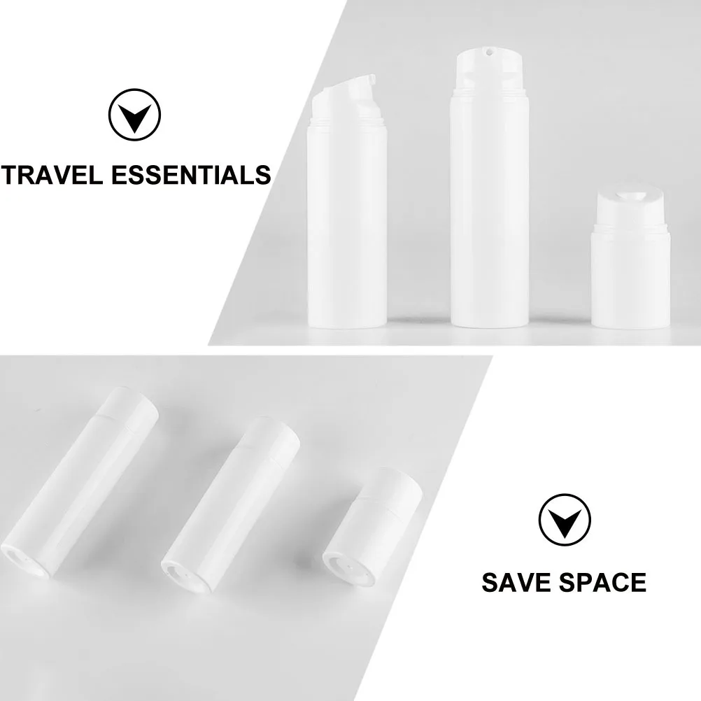 4 szt. Butelek z pompką bezpowietrzną 100 ml, wielokrotnego użytku, do wielokrotnego napełniania, niezbędne w podróży, plastikowe butelki do przechowywania podkładu