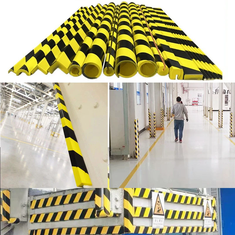 

PU Safety Protection Warning Strip U/Round/L/Flat/Shaped Sponge Anti-collision Srip Self-adhesive Corner Bumper