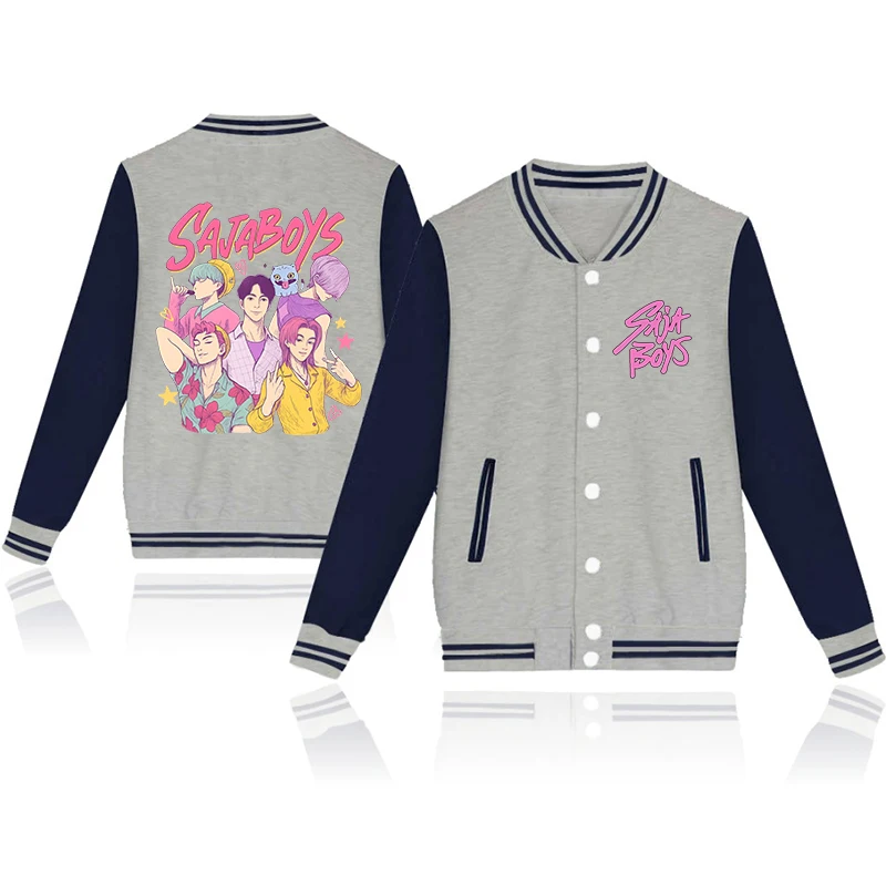 New Kpop Demon Hunters Baseball Jacket Coat Fashion Men Women Sweatshirt Tops Cool Saja Boys Prin Long Sleeve Harajuku Jersey
