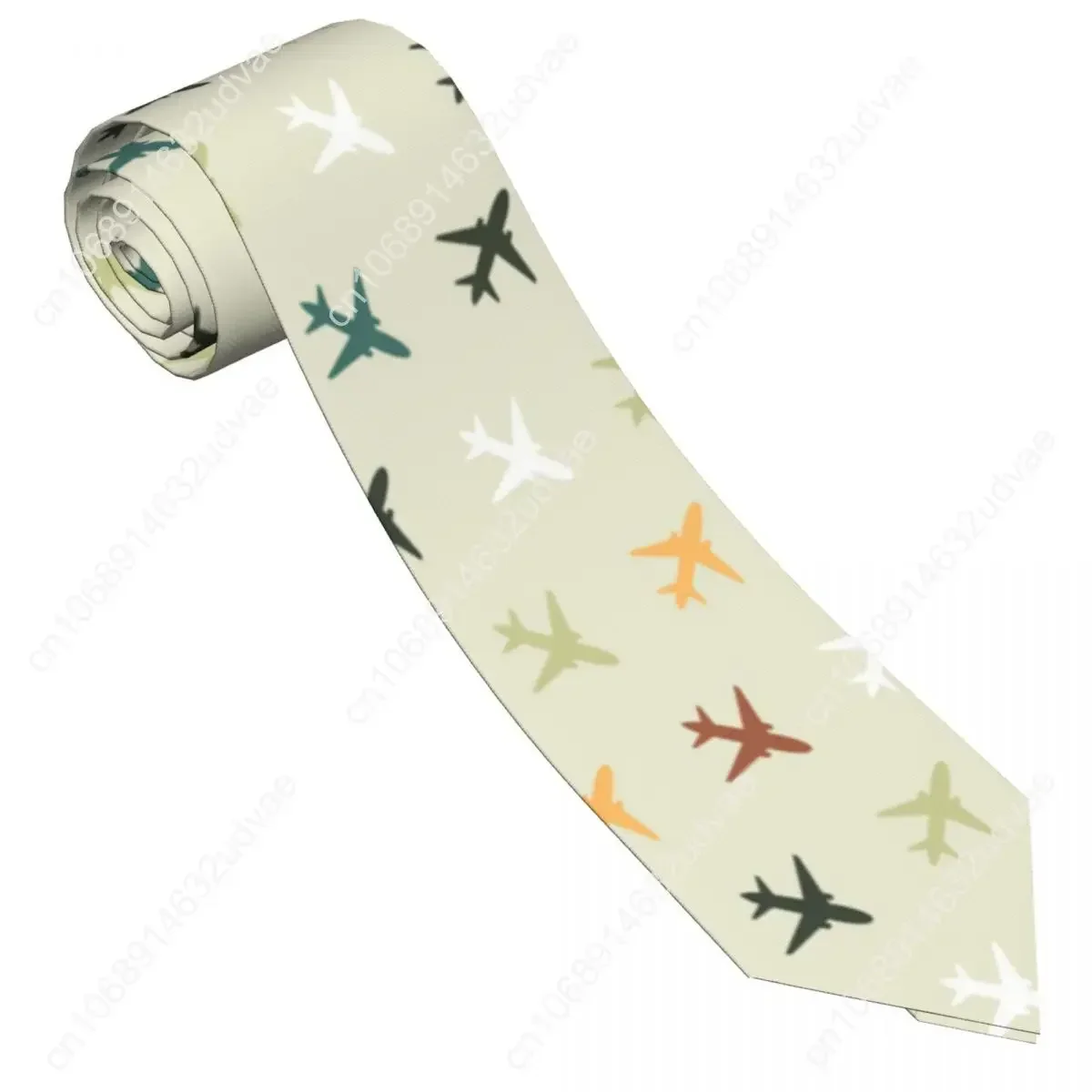 Mens Tie Classic Skinny Colorful Planes Neckties Narrow Collar Slim Casual Tie Accessories Gift