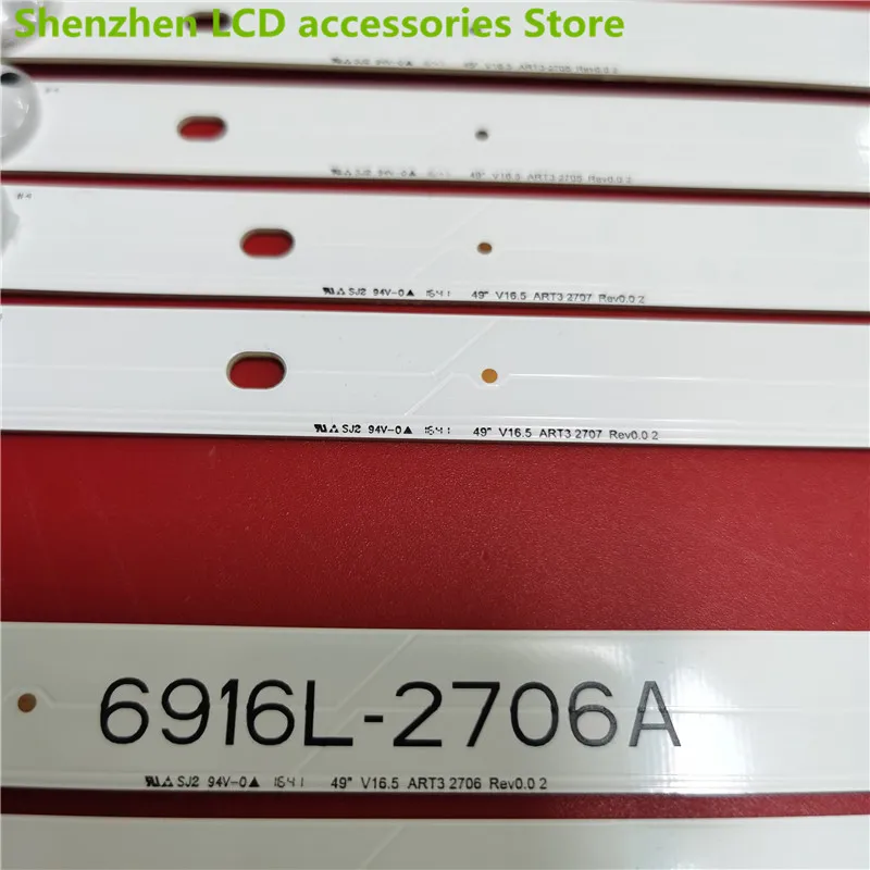 FÜR LG 49 zoll 49UH610 6916L-2709A 2710A 2711A 2712A 4LED led-hintergrundbeleuchtung streifen 100% NEUE led-hintergrundbeleuchtung streifen