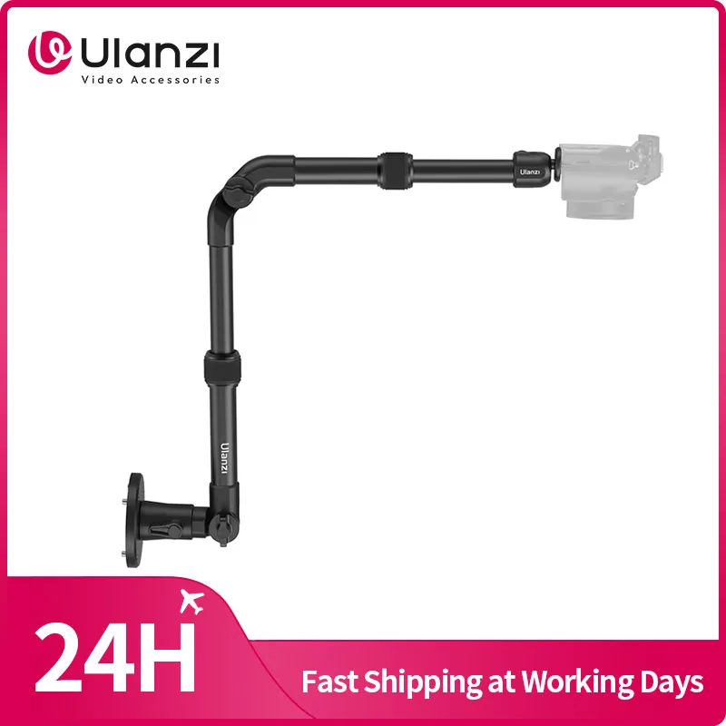 Ulanzi ZJ04 Magic Arm Camera Wall Mount for Camera 2KG Load Angle Length Adjustable Wall Magic Arm