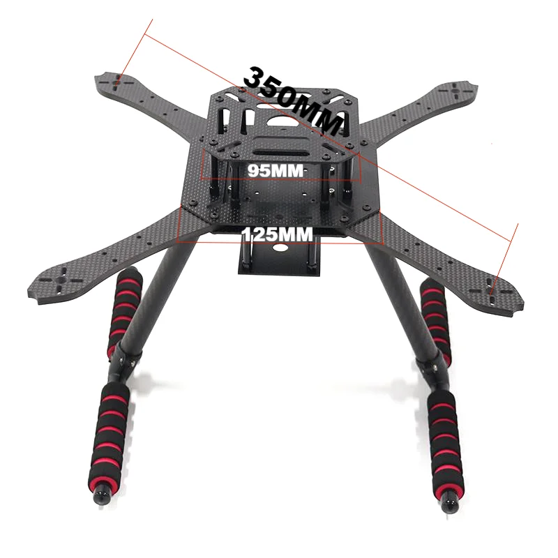 

RCTOSKY Q380 Q350 Quadrotor Multi Axis 8/9/10 inch UAV Frame Carbon Fiber Center FPV PIXHAWK APM Flight Control Multi-Rotor