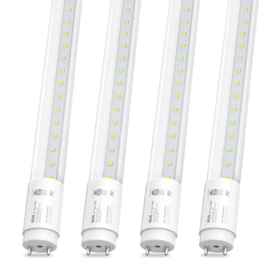 

4 Pack T8 LED Bulbs 4 Feet 14W 2450LM 6000K Super Bright Type A+B 4Feet LED Bulbs Fluorescent Tubes Replacement Plug and Play o