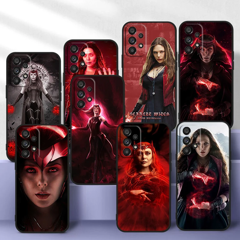 

Scarlet Witch Marvel For Samsung Galaxy A73 A52S A72 A71 A52 A51 A22 A12 A32 A21S 4G 5G Silicone Soft Black Phone Case