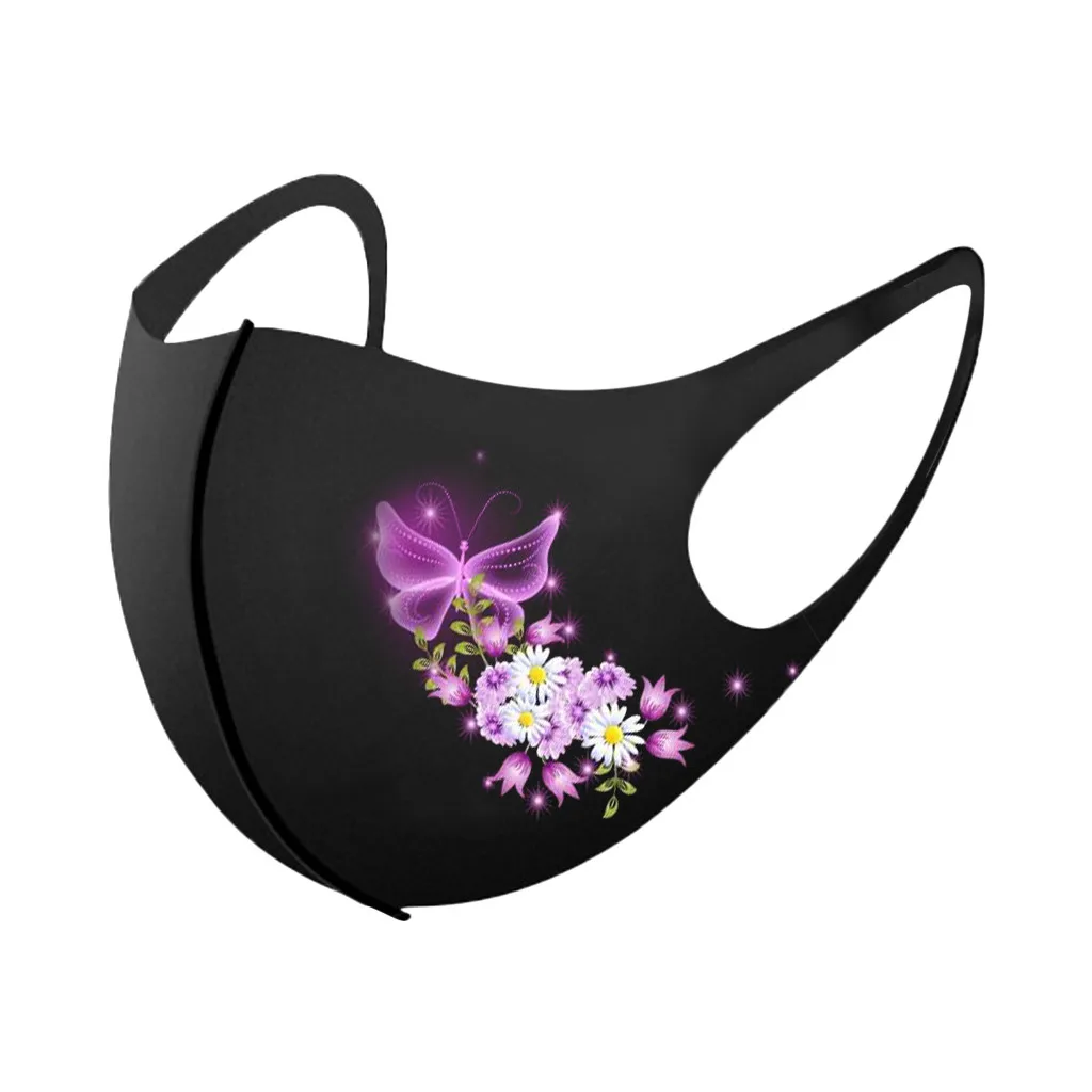 1pc Adult'S Fashion Printed Reusable Protective Mask Suitable For Outdoor Activities Comfortable Mask Multiple Styles Of Masks