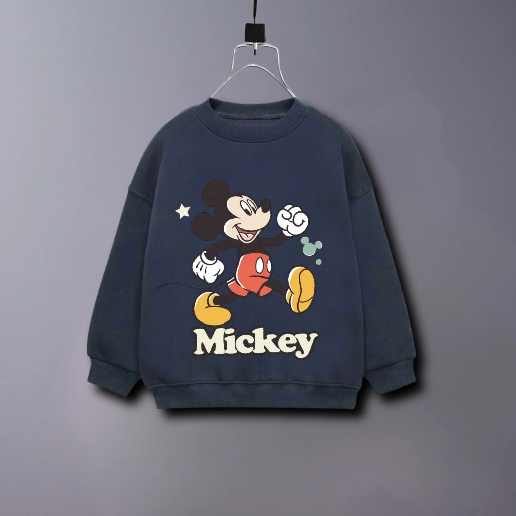 الربيع/الخريف الاطفال الملابس المطبوعة الكرتون ميكي البلوز لملابس أطفال بلايز طويلة الأكمام فضفاضة عادية س الرقبة هوديي