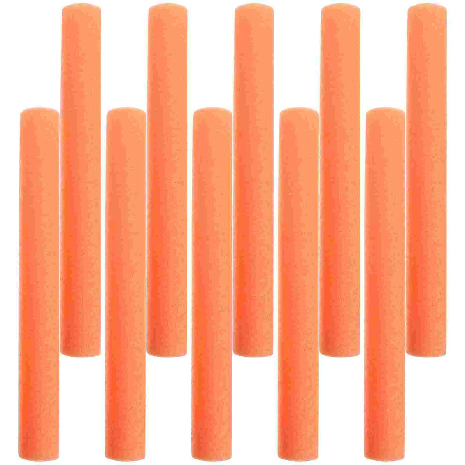 

10 Pcs Trampoline Supply Anti-collision Tube Empty Round Fittings Accessories Orange Pe Foam