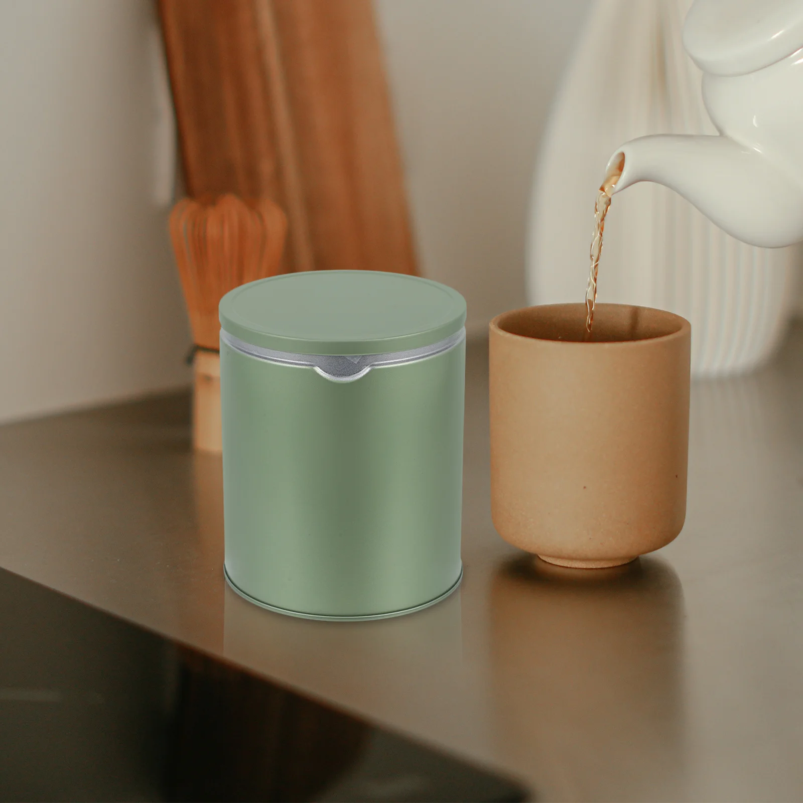 

3Pcs Portable Tea Canisters Tinplate Airtight Small Jars for Tea Leaves Coffee Candy Dry Food Storage Canister with Lids