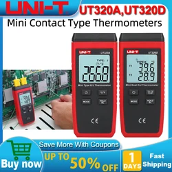 UNI-T termometr UT320D UT320A termometr termometr typ kontaktu podwójny kanał K/J miernik temperatury miernik higrometr tester