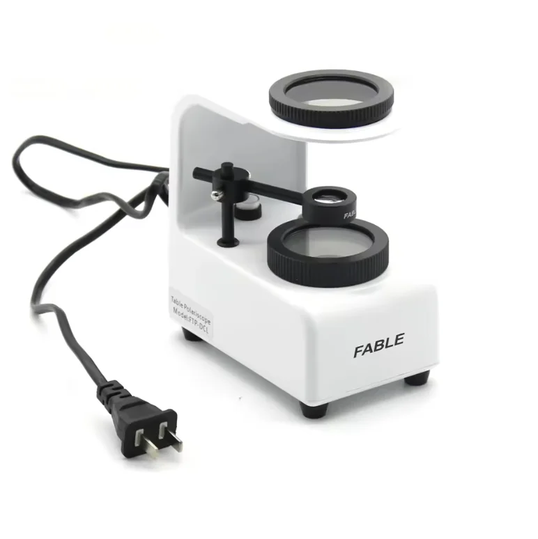 Portable Gemstone Ldentification Tools Built in LED Light Table Gem Polariscope with Dual-color Light Source