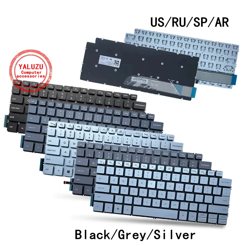 Klawiatura do laptopa US/RU/SP/AR dla Dell Inspiron 14 7490 7491 5490 5498 13 5390 5391 7390 7391 Vostro 3400 3401 3402 5402 5408 5409