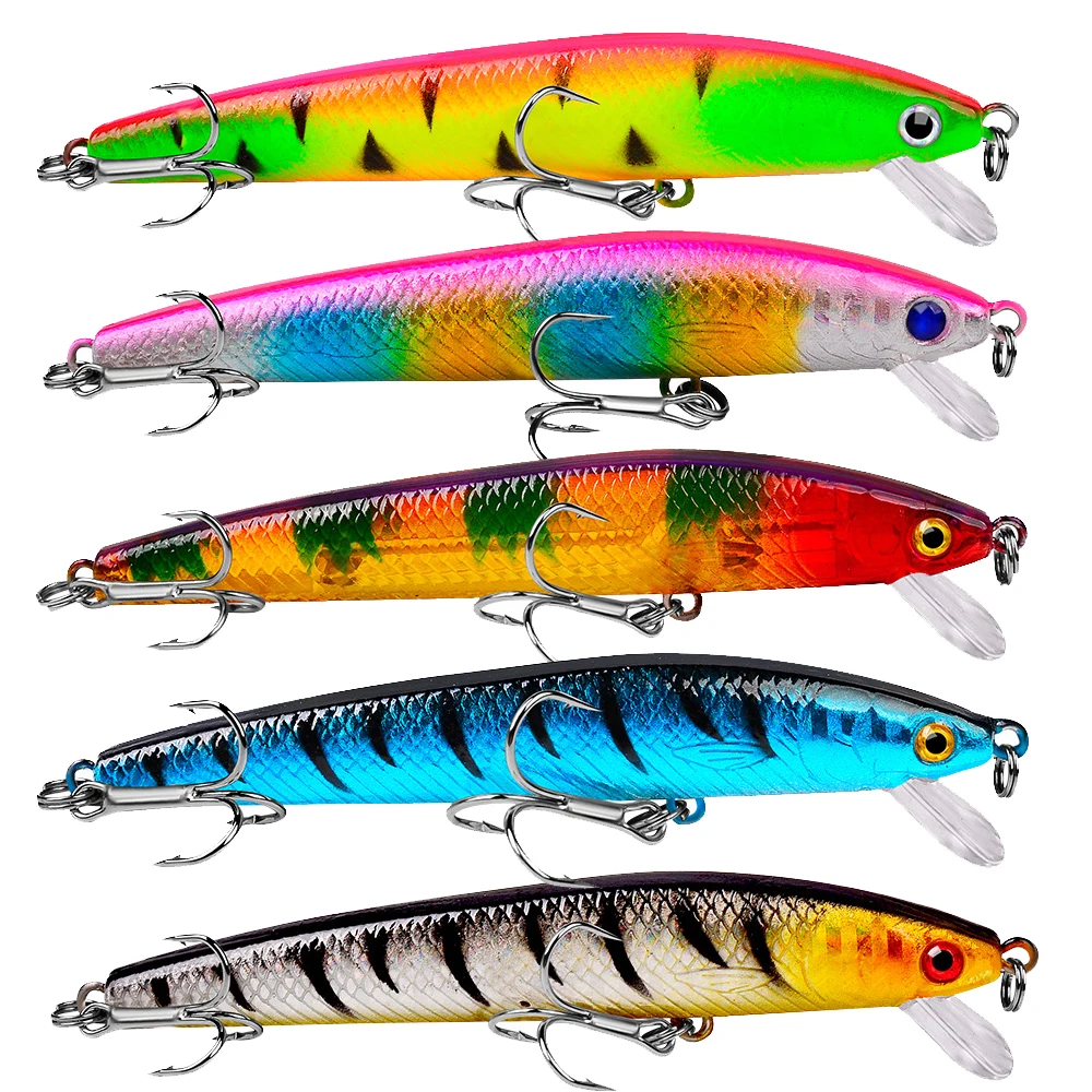 5 Chiếc Wobblers Mồi Câu Cá Pesca Giải Quyết 9.5 Cm 8.5G Minnow Mồi Dụ Cá Bộ Wobblers Crankbaits Cau Nhân Tạo Cứng mồi Câu Cá Chép