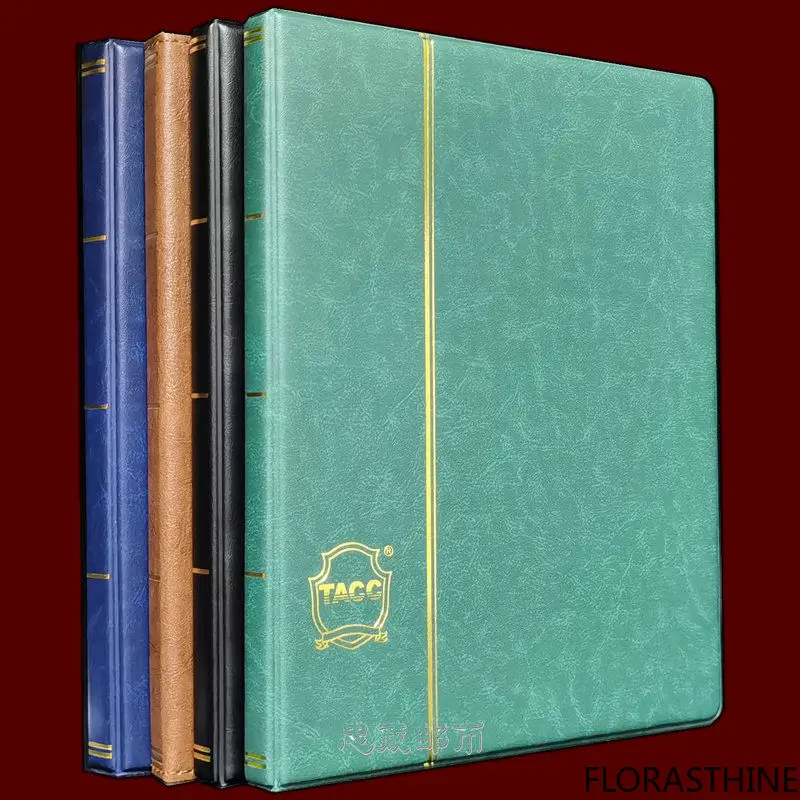 General Empty Album, Stamps, Food Stamps, Banknotes, Collection Book, 5 + 6 Lines on a Background, Black Book Package, Sta