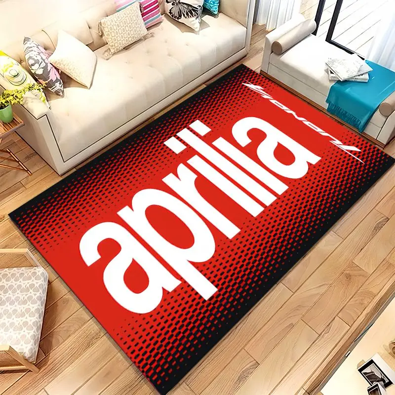 A-Aprilia Motorcycle Style Garage Racing Non-Slip Large Area Rug for Living Room,Bedroom Playroom Carpet Mat for Sofa,Home Decor
