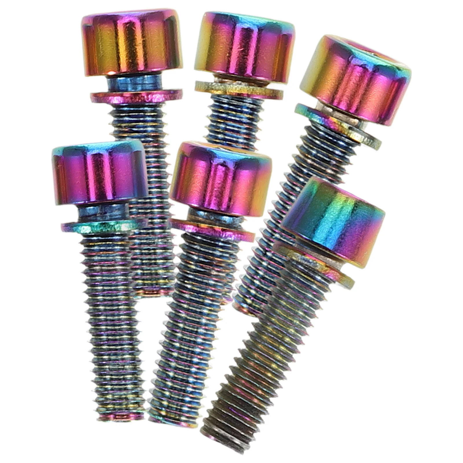 6 шт. болты выноса велосипеда из титановой стали, шестиугольные конические винты M5x17 мм, крепеж для руля велосипеда, детали для дорожного горного велосипеда