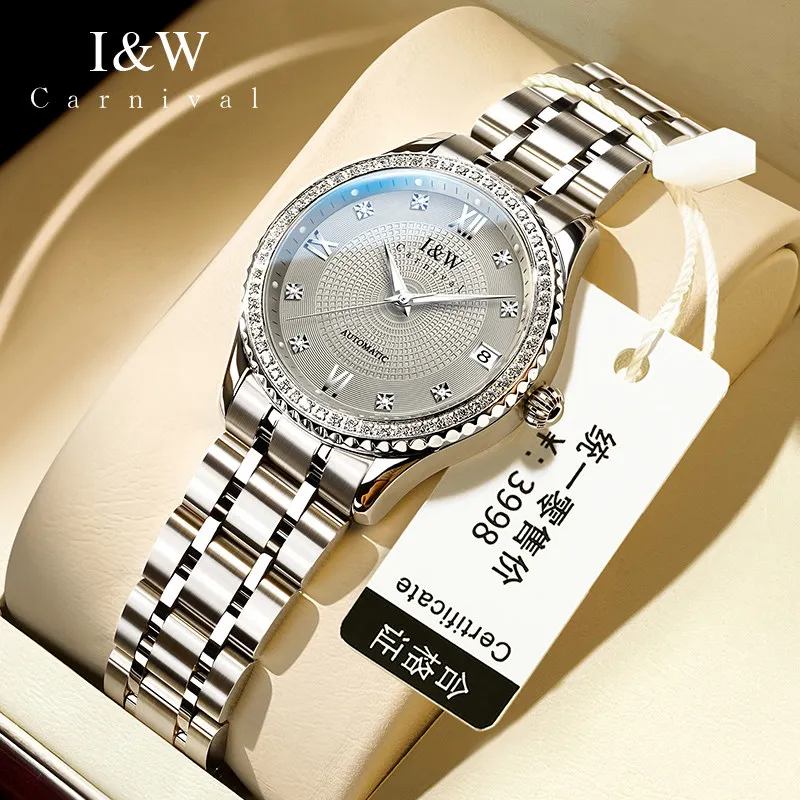 

Carnival Brand High-end IW Series Luxury MIYOTA Movement Mechanical Watch Women Waterproof Luminous Date Automatic Watches Women